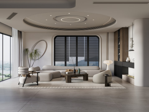Living room interior scene 43 3D Model