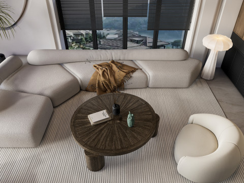 Living room interior scene 43 3D Model