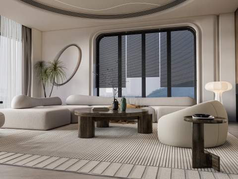 Living room interior scene 43 3D Model