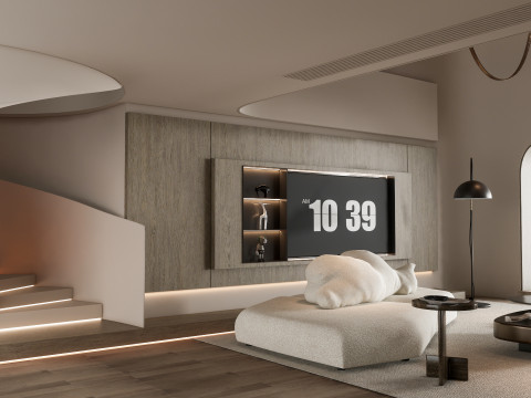 Living room interior scene 44 3D Model