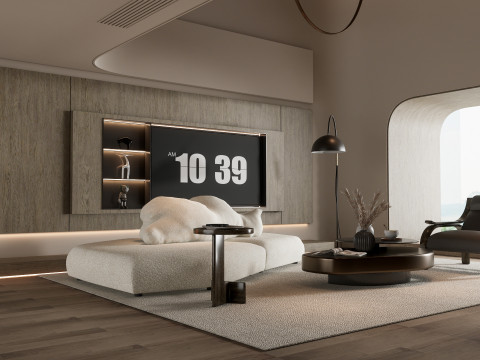 Living room interior scene 44 3D Model