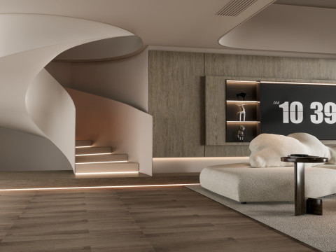 Living room interior scene 44 3D Model
