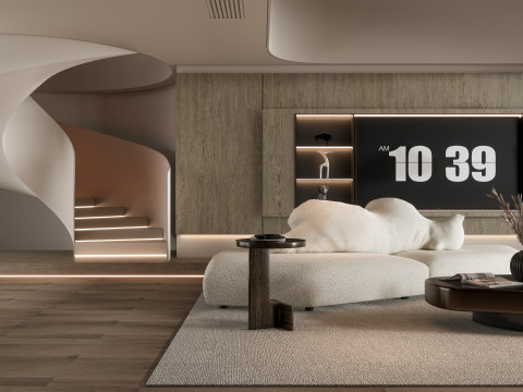 Living room interior scene 44 3D Model