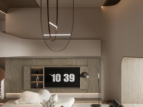 Living room interior scene 44 3D Model