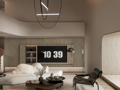 Living room interior scene 44 3D Model
