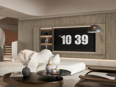 Living room interior scene 44 3D Model