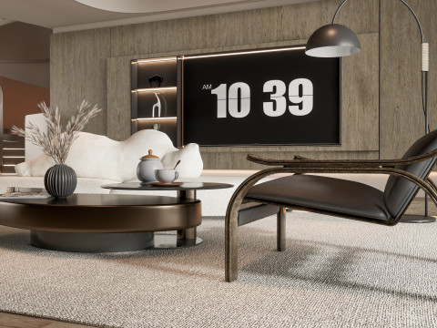 Living room interior scene 44 3D Model