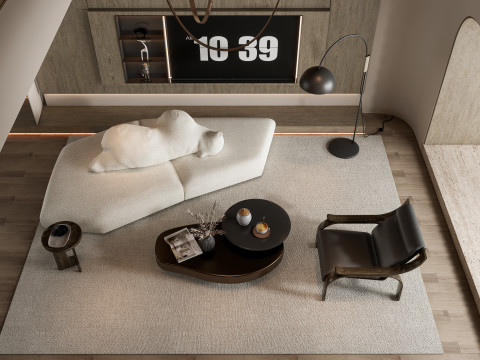 Living room interior scene 44 3D Model