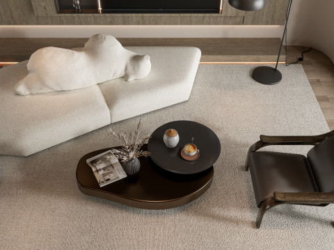 Living room interior scene 44 3D Model