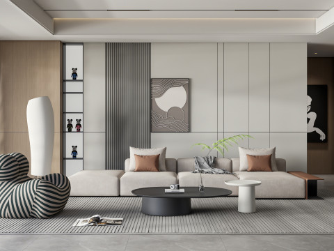 Living room interior scene 45 3D Model