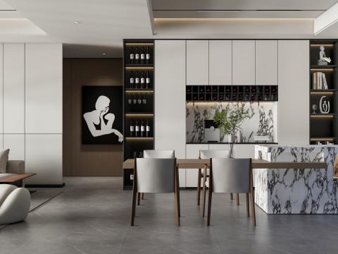Living room interior scene 45 3D Model