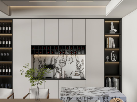 Living room interior scene 45 3D Model