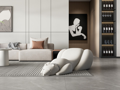 Living room interior scene 45 3D Model