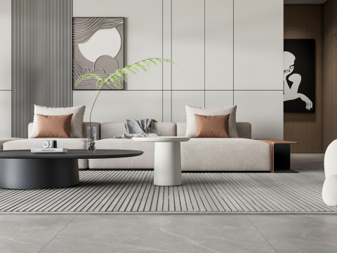 Living room interior scene 45 3D Model