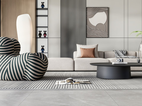 Living room interior scene 45 3D Model