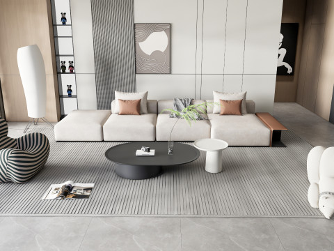 Living room interior scene 45 3D Model