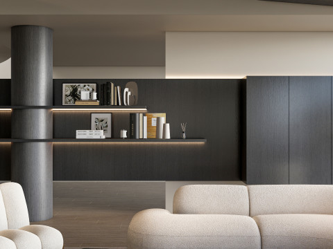 Living room interior scene 46 3D Model