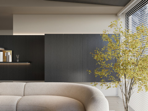 Living room interior scene 46 3D Model