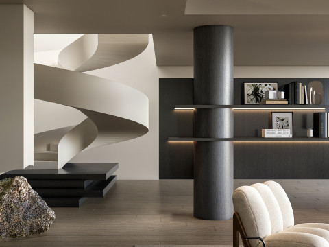 Living room interior scene 46 3D Model