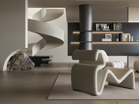 Living room interior scene 46 3D Model