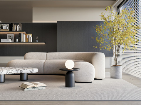 Living room interior scene 46 3D Model