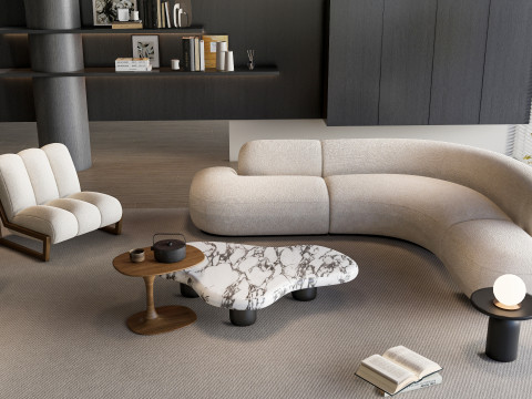 Living room interior scene 46 3D Model