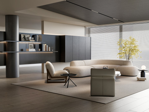 Living room interior scene 46 3D Model