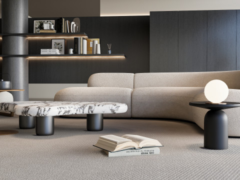 Living room interior scene 46 3D Model