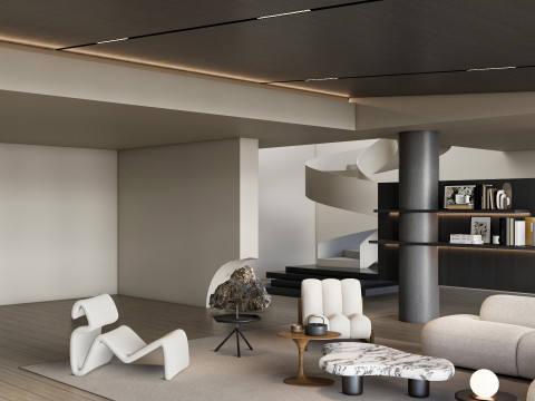 Living room interior scene 46 3D Model