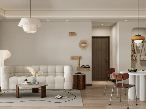 Cena interior da sala de estar 48 Modelo 3D