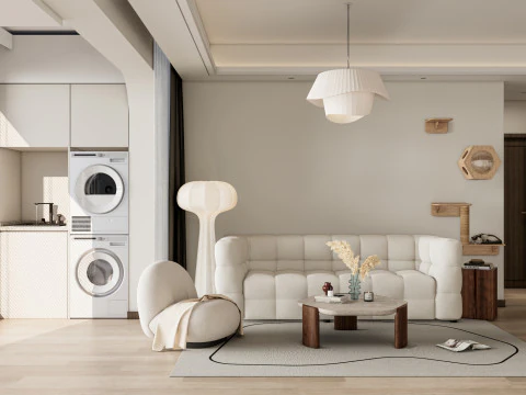 Cena interior da sala de estar 48 Modelo 3D