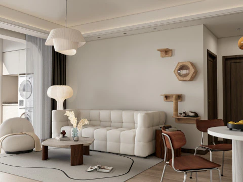 Cena interior da sala de estar 48 Modelo 3D