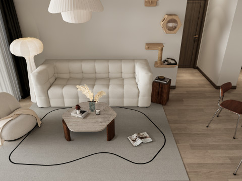 Living room interior scene 48 3D 模型