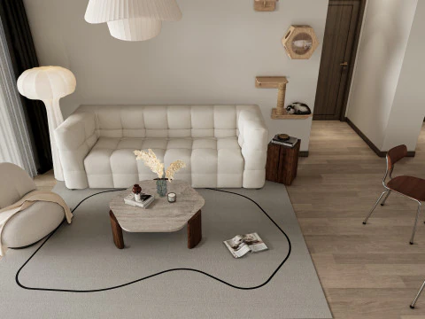 Cena interior da sala de estar 48 Modelo 3D