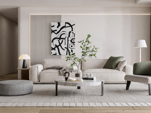 Living room interior scene 49 3D 모델