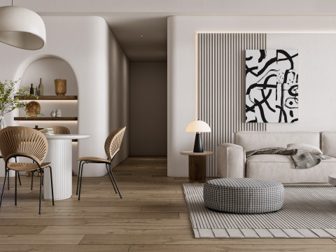 Living room interior scene 49 3D 모델