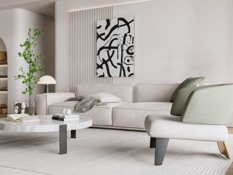 Living room interior scene 49 3D 모델