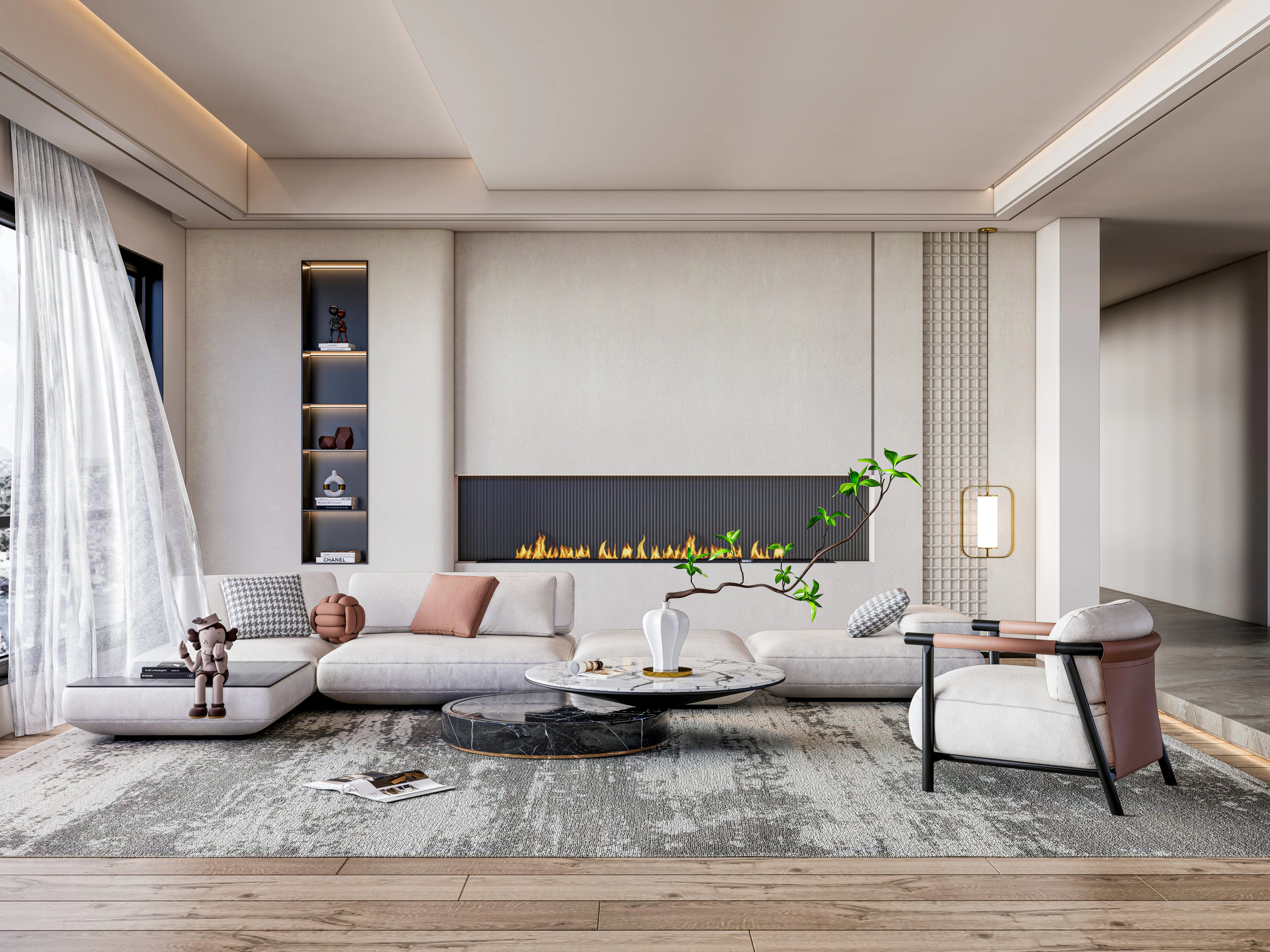 Cena interior da sala de estar 50 Modelo 3D .c4d .max .obj .3ds .fbx .stl .blend