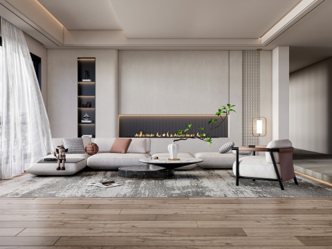 Living room interior scene 50 3D 모델