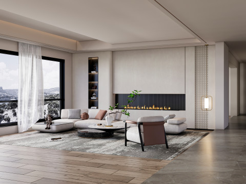 Living room interior scene 50 3D 모델