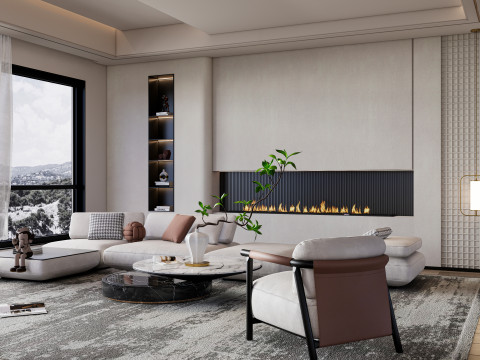 Living room interior scene 50 3D 모델