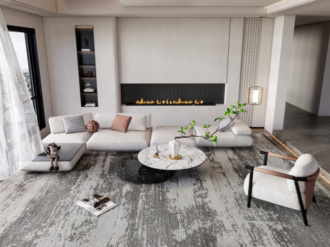 Living room interior scene 50 3D 모델