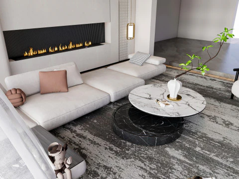 Cena interior da sala de estar 50 Modelo 3D