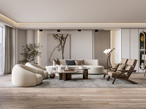 Living room interior scene 51 3Dモデル