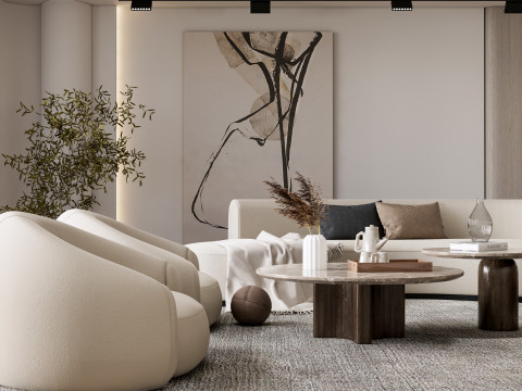 Living room interior scene 51 Modelo 3D