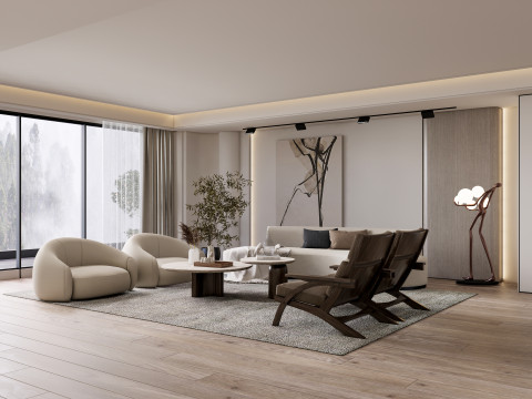 Living room interior scene 51 Modelo 3D