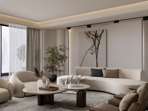 Living room interior scene 51 Modelo 3D