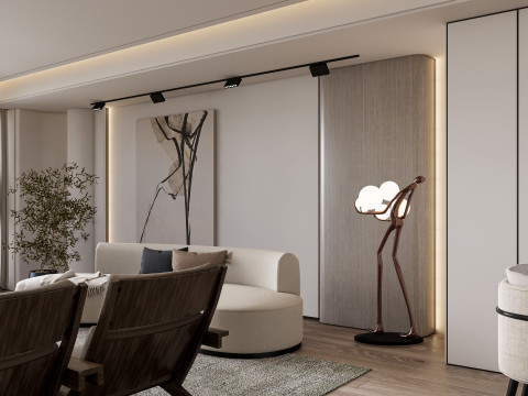 Living room interior scene 51 Modelo 3D