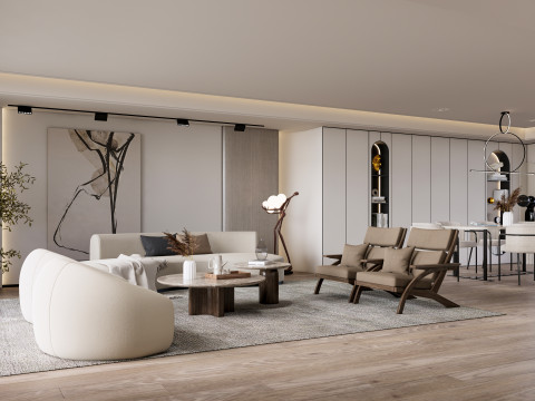 Living room interior scene 51 Modelo 3D