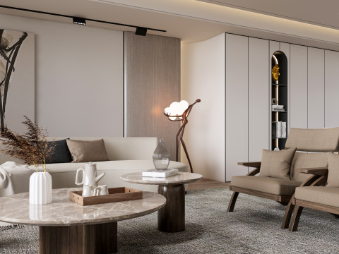 Living room interior scene 51 Modelo 3D